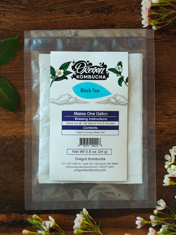 Kombucha Flavor Pack - Three BLACK Teas with Kombucha SCOBY