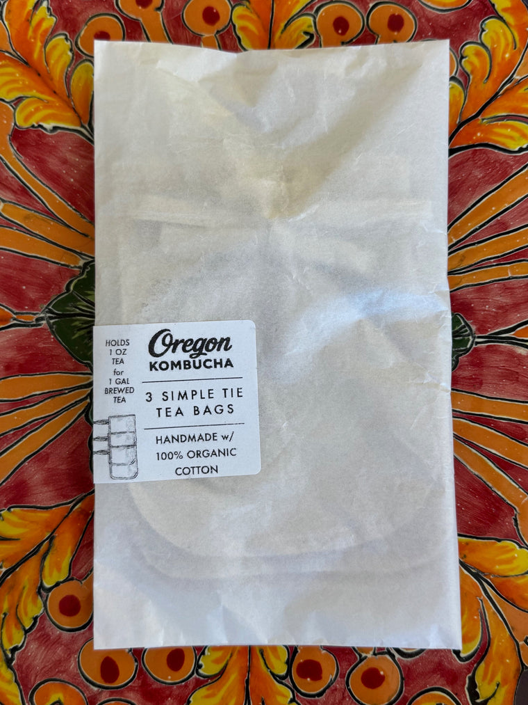 Organic Cotton Simple-tie Teabags - Set of Three